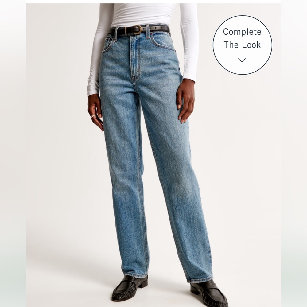 Abercrombie The 90s Straight Ultra High Rise Jeans